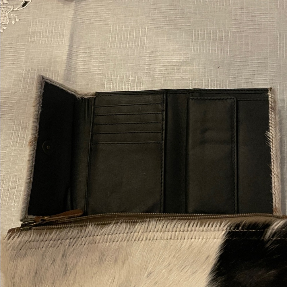 Patchwork Cowhide Myra Bag Wristlet And Wallet Set - image 6